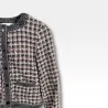 Veste courte en tweed rose & noir