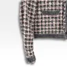 Veste courte en tweed rose & noir