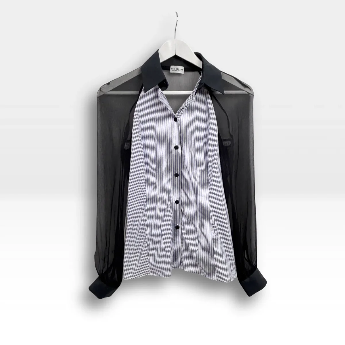 Chemise bicolore bi-matière