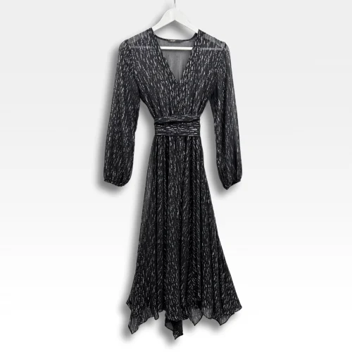 Robe longue noire scintillante