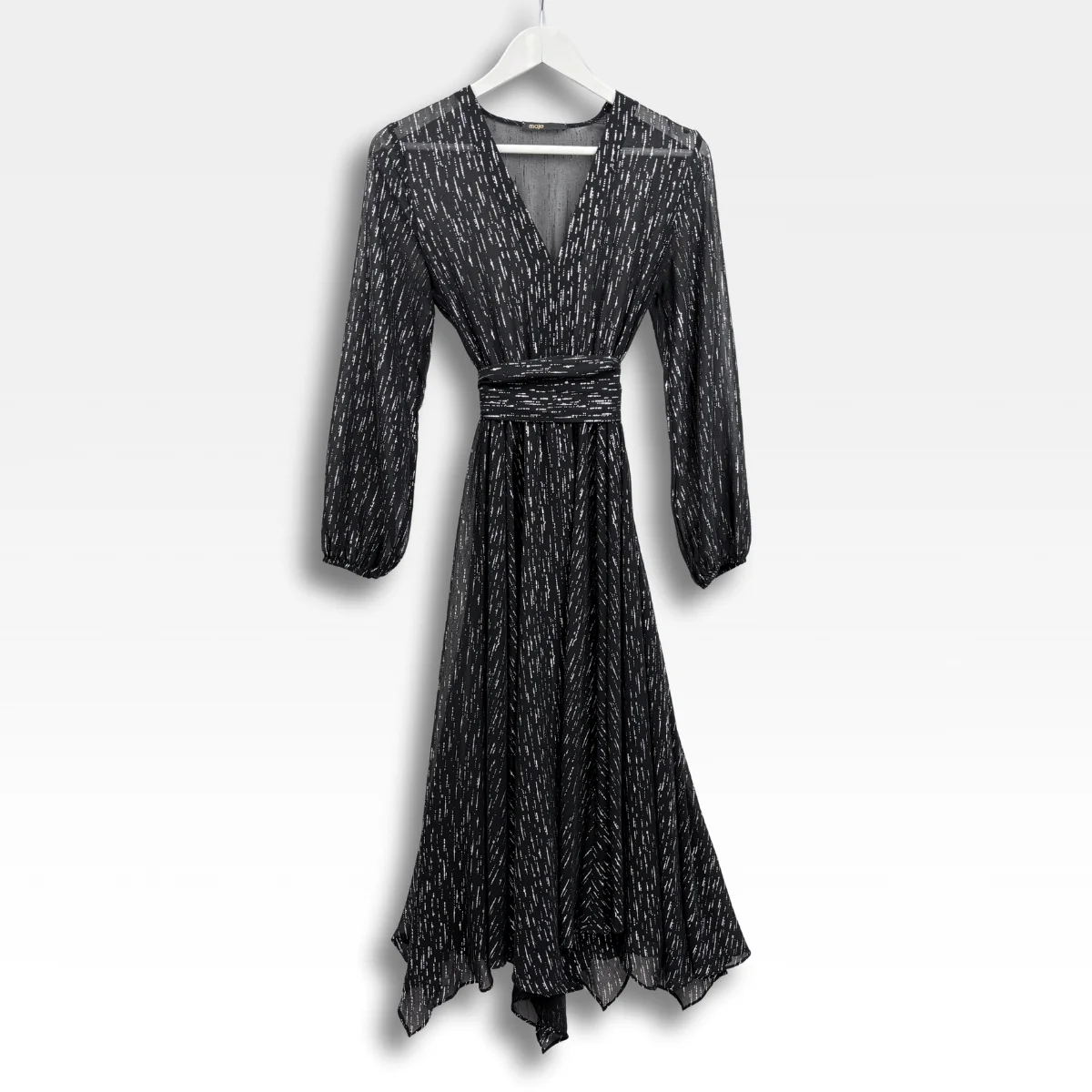 Robe longue noire scintillante