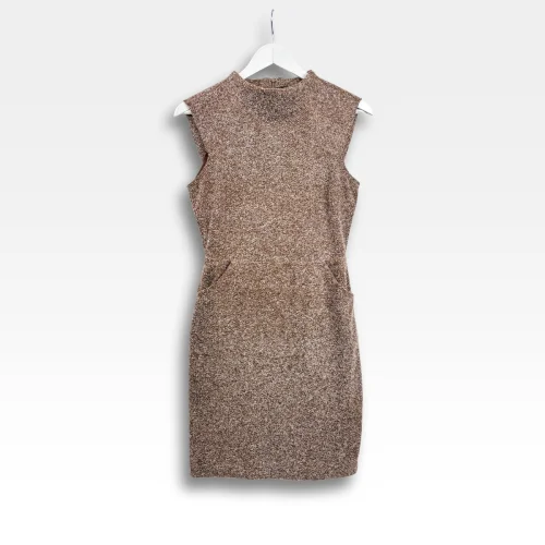 Robe structurée texturée beige chiné