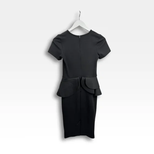 Robe fourreau noire effet Néoprène