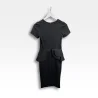 Robe fourreau noire effet Néoprène