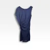 Robe fluide bleu nuit drapée