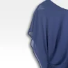 Robe fluide bleu nuit drapée