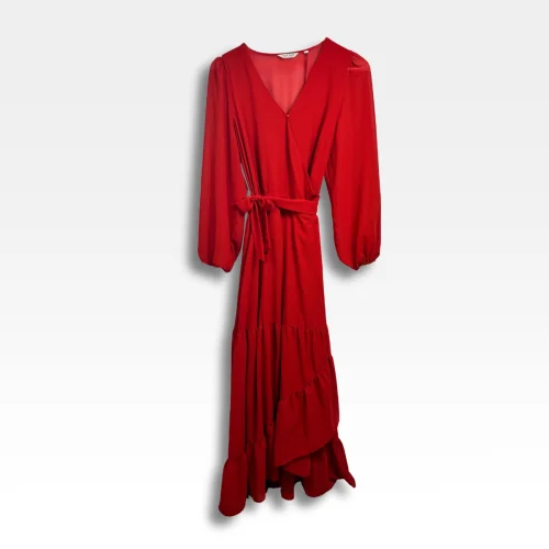 Robe fluide terracotta portefeuille