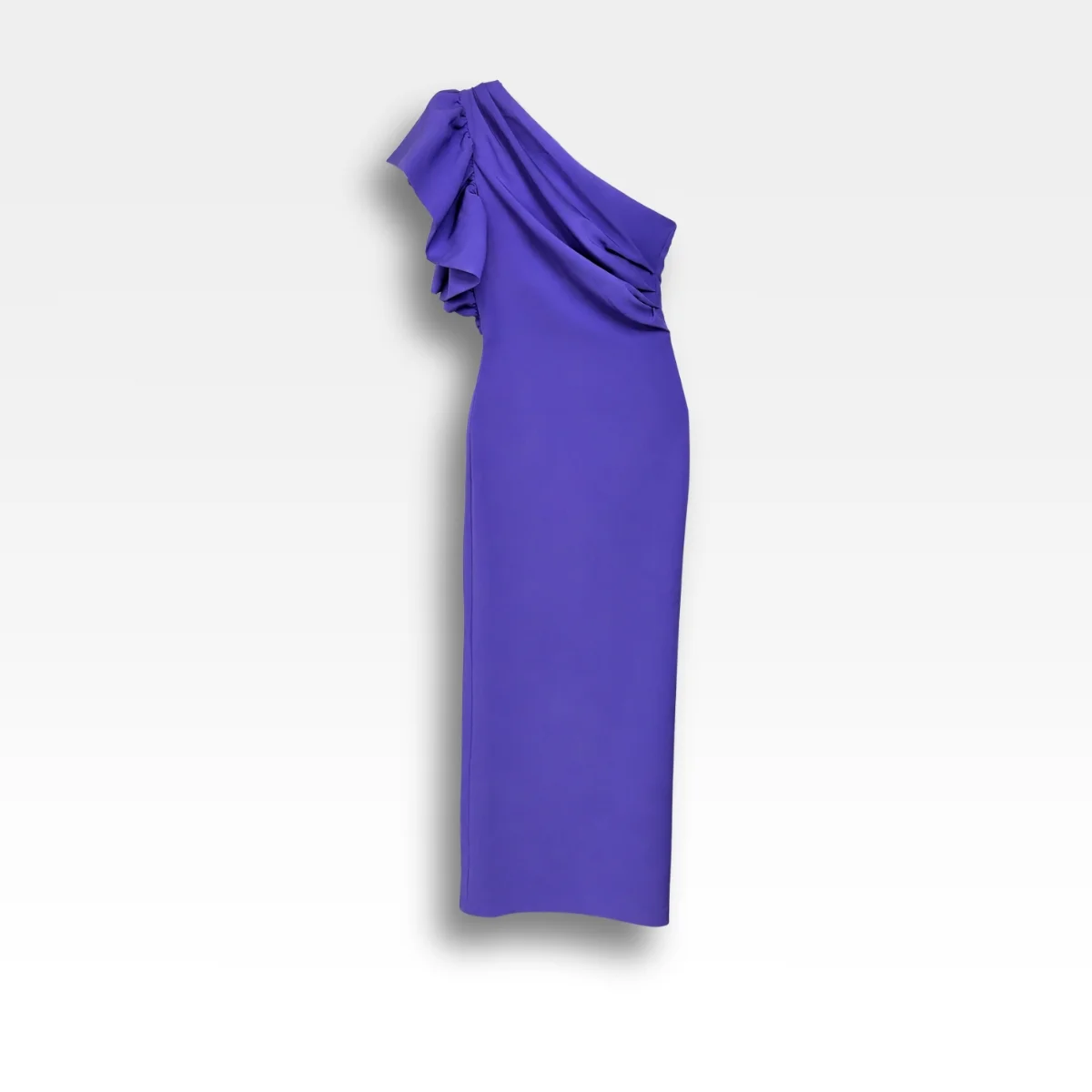 Robe longue asymétrique violette