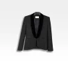 Blazer bi-matière dentelle et velours